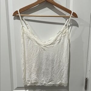 New! POL Cream Lace‎ Cropped Cami Top Size Small